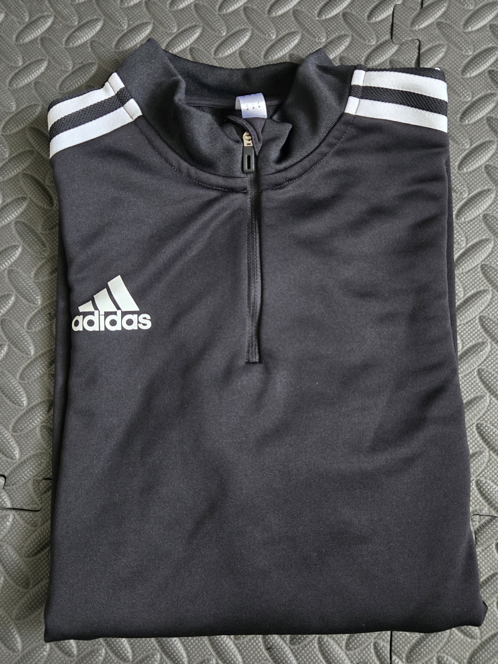 Adidas Men's Black Quarter-Zip Performance Sweater